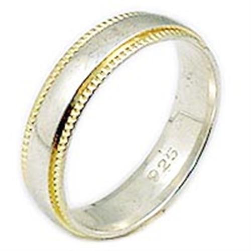 Classic Gold & Rhodium Sterling Silver Band Ring