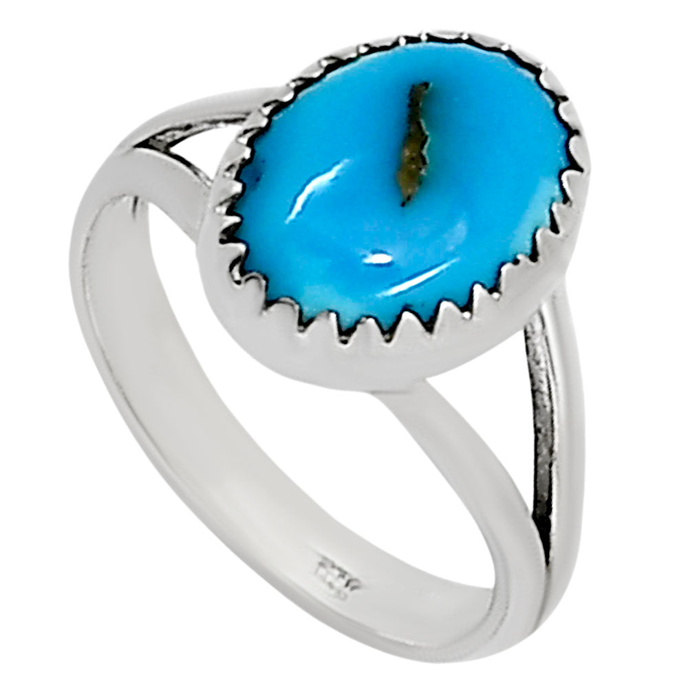 Natural Rare Turquoise Nevada Aztec Mt Ring size-6 R-1227 27-ER16061-1