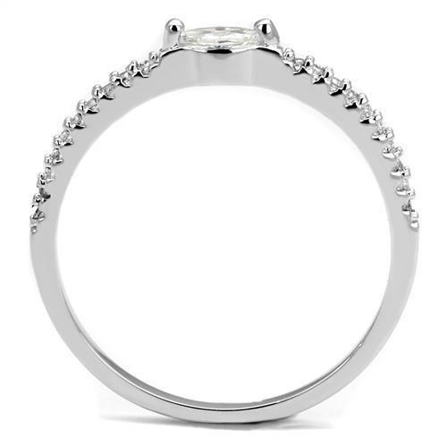 Classic Rhodium-Plated Cubic Zirconia Ring