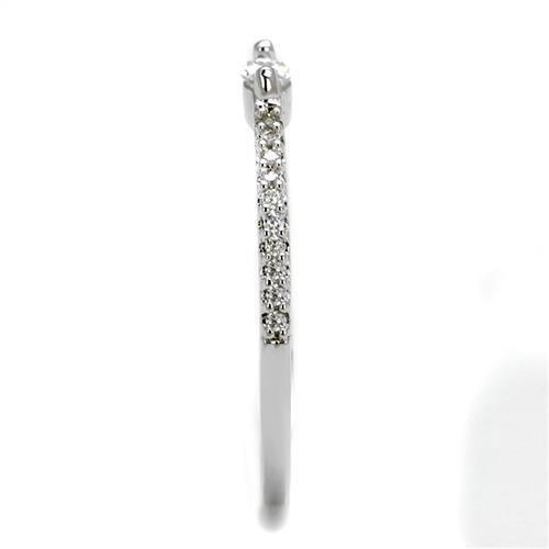 Classic Rhodium-Plated Cubic Zirconia Ring
