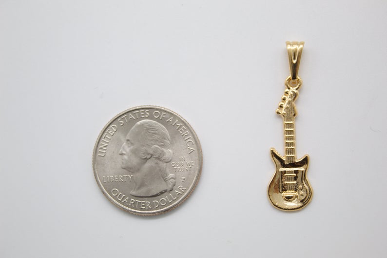 18K Gold Filled Bass Electric Guitar-2