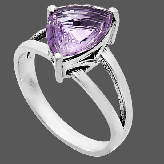 Trillion Cut Gemstone Ring in 925 Sterling Silver