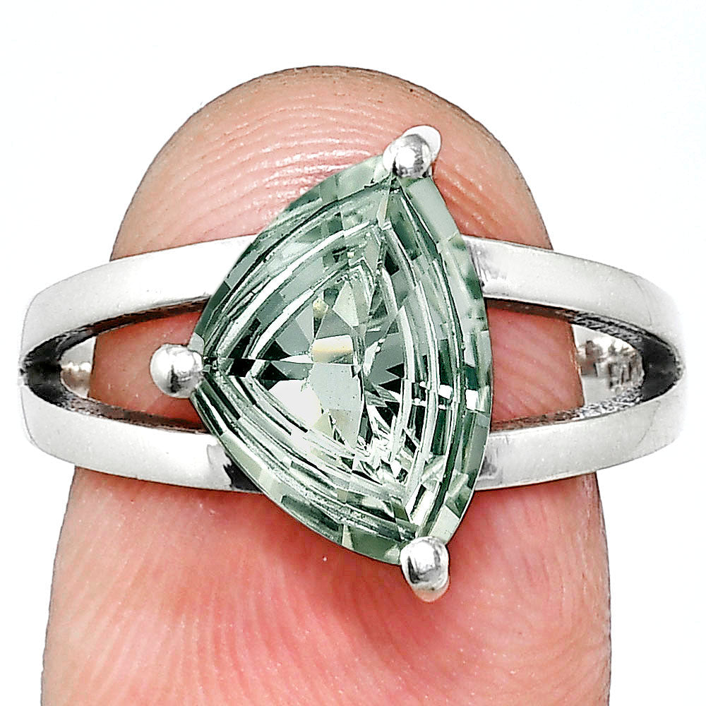 Trillion Cut Gemstone Ring in 925 Sterling Silver