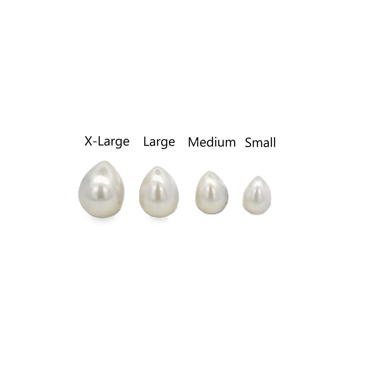 Pearl Teardrop Stud Earrings