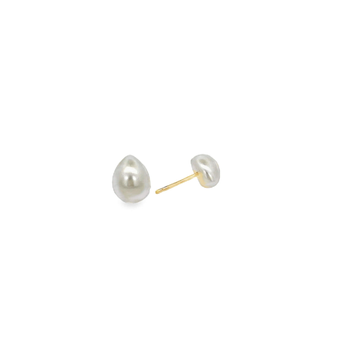 Pearl Teardrop Stud Earrings