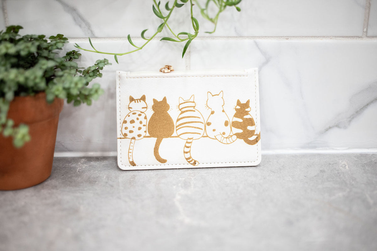 Floral Laser Engraved Change Purse & Coin Wallet