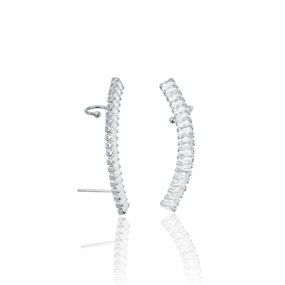 Crawler Baguette Earrings