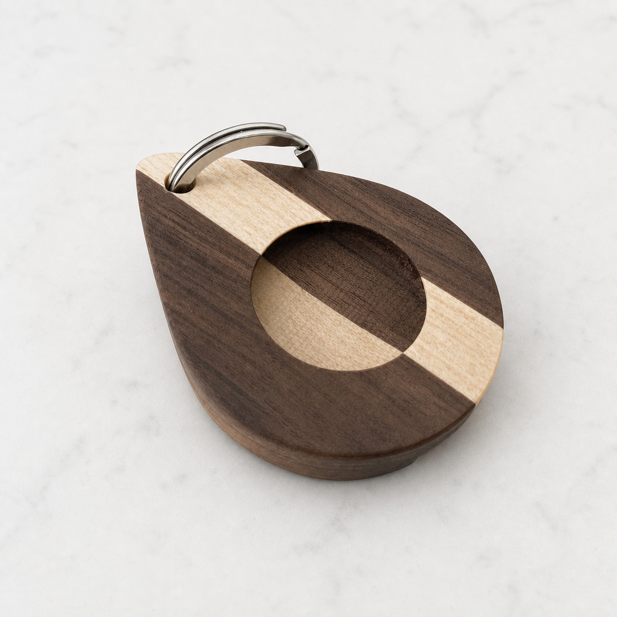 Magnetic Wooden AirTag Keychain-6