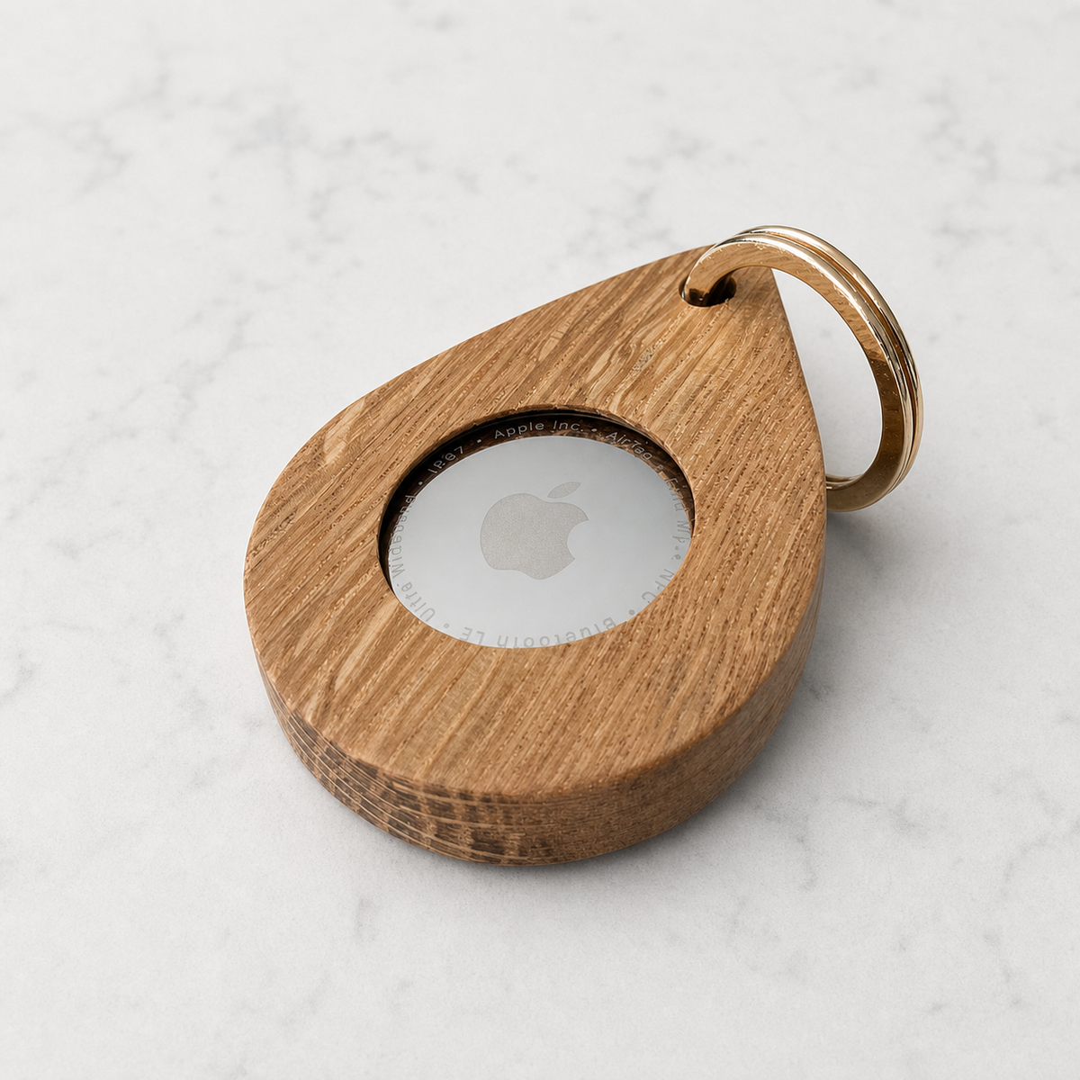 Magnetic Wooden AirTag Keychain-9