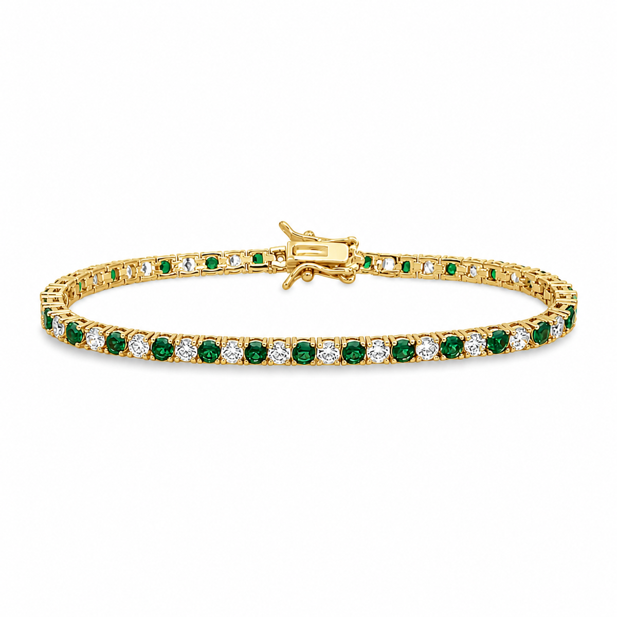 3mm CZ Tennis Necklace – Color Stone & Clear Bezel Necklace