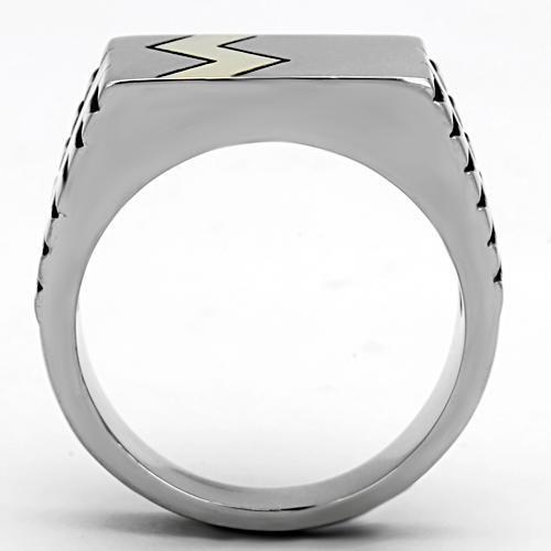 Two-Tone IP Gold (Ion Plating) Stainless Steel Ring with Epoxy  in Jet